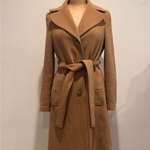 Beautiful Camel Tan Banana Republic Wool Blend Trench Coat Style Coat Jacket